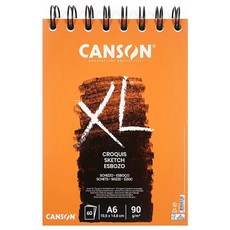 캔숀 XL크로키북 CA787-230 90g A6 60매 스프링상철, 3개