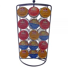 K-Cup 캐러셀 커피 포드 홀더 - 1인용 30개용 회전 큐리그 보관 랙 공간 절약형 카운터 오거나이저