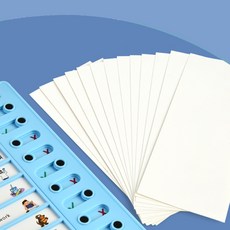 黑白寶貝 自律打卡器，多功能行程規劃記事板，高效時間管理工具，黑白簡約設計，提升自律性, 1個, 空白卡紙10張, 藍色