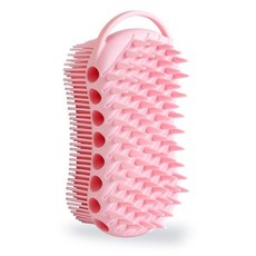 MtBoi 양면 각질 제거 실리콘 바디 스크러버 투인원 목욕 샴푸 브러시 모든 피부 타입용 수세미 샤워 간편한 세척 거품 웰 (핑크) 199316, 핑크