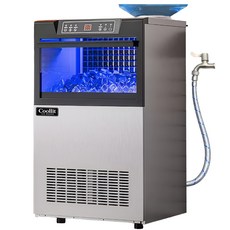 쿨릿 일생산 105kg 대용량 제빙기 국내 AS 2년 사각얼음 물통 수도 듀얼 공급 아이스메이커, CL105