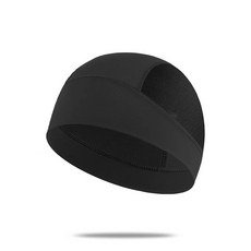 빠른 건조 통기성 두건 모자 여름 러닝 사이클링 모토 자전거 헬멧 라이너 비니 해적 땀 스포츠, [05] Black