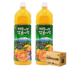 롯데 제주사랑 감귤사랑 1.5L 낱개 / 2페트, 2개