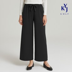 [김영주골프] 봄가을 데일리 골지 와이드 슬랙스 라운지룩 스판 여성 바지 DPFLSL73