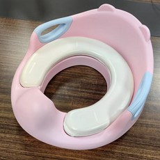 大號嬰兒童馬桶圈坐便器女寶寶小孩男孩坐墊便盆蓋梯女孩厠所家用, 櫻花粉（PVC軟墊）