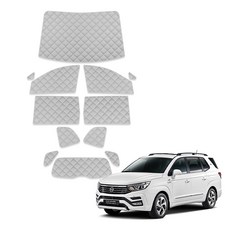 루젠 코란도 투리스모 차박커튼 캠핑 암막 햇빛가리개, 1세트, LX3 라이트그레이