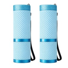 1+1 컬러 학생 어린이 손전등 컬러풀 LED 원터치 후레쉬, 1세트, 블루+블루 손전등
