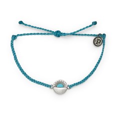 Pura Vida 美國手工 GEMSTONE SUNSET寶石日落 蠟線衝浪手環, 太平洋藍蠟線, 1個