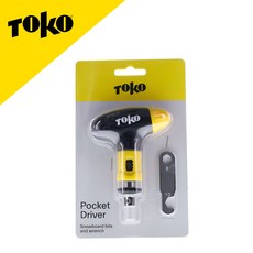 TOKO 휴대용 스노우보드 스키 바인딩 드라이버 5544441, 1개, 블랙/옐로우