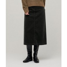 [무신사스탠다드] WOMAN 우먼즈 코듀로이 미디 스커트 [다크 그레이]