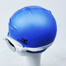 游泳泳帽 單色布帽 顆粒矽膠泳帽 具有防滑脫 防水保護頭皮 比賽泳帽 [JC的店], 1個, B-矽膠顆粒泳帽,藍色