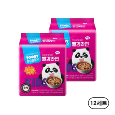 푸디버디 빨강라면 어린이 키즈 라면 1mm 얇은면, 84g, 96개