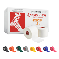 Mueller 뮬러 M테이프 C테이프 스포츠 테이핑 압박 고정, 레드, 3개