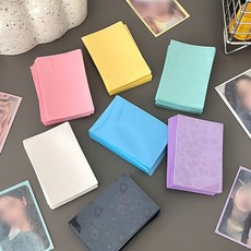 컬러 포토카드 슬리브 홀더 포카 꾸미기 탑로더 사진_ 2025876EA, 옐로우