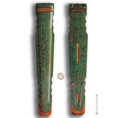 古典古琴綠色仲尼伏羲蕉葉，初學者入門純手工仿古風七弦琴，古箏, 1個, 綠連珠