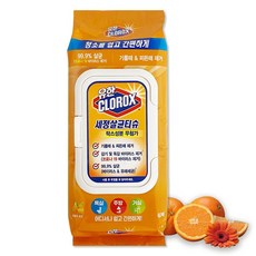 세정 살균 티슈 오렌지 60매 주방 청소용 물티슈