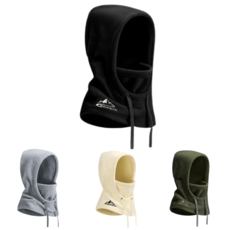 하모니야 방한 스키 바라클라바 후드넥워머, 블랙