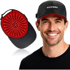 머리용 적색광 캡: 무선 모자 2000mAh 충전식 배터리 조절 가능 크기 휴대용 온열 캡 빛 기반 기기 남녀 모두 집과 여행 시 사용, Medium