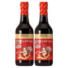 주강교표 흑식초 중식 비니거 중국집 조미료 요리용 음식점 업소용 양조식초, 500ml 2병