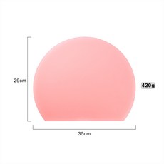 ANYOU 실리콘 도마 이유식도마 살균 열탕소독 양면 미끄럼 방지 도마 주방 도마 반원형 도마 칼집안나는도마 실리콘도마, 핑크색, 1개