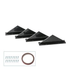카본 파이버 스포일러 자동차 후면 삼각형 리어 범퍼 샤크 핀 키트 스타일링 립 윙 스플리터, 3. 4pcs carbon flat, 기본