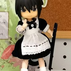 OB11 宇智波佐助 可動人偶 12分 BJD 素體 娃衣 全套, 1個, 佐助女僕裝 三張臉,24小時髮齣 髮貨前都會仔細檢查保證質量