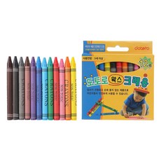 유치원 미니 왁스 크레용 1p 크레파스 12색 컬러 그림 색칠 공부 미술 도구 그리기