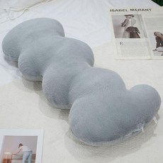 毛絨抱枕 長條側睡枕 雲朵毛絨長條抱枕柔軟女生睡覺專用波浪牀上側睡夾腿孕婦枕頭靠枕, 灰色-毛絨抱枕 3.0升級版 仿兔絨面料,100釐米  有拉鍊, 灰色