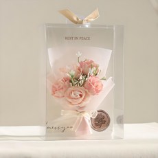 뷰티풀데코센스 조화 자나장미 납골당 성묘 미니 꽃다발, 마브, 1개