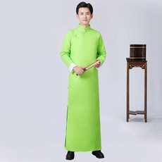 民國風唐裝男中式長衫相聲服大褂演出服馬褂成人伴郎青年裝