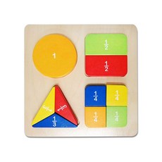 자리에 알맞은 도형 모양을 찾아 끼우는 분수 교구 능력 관찰 원목퍼즐 연산도형퍼즐 IQ발달 어린이집교구 dew+06287Vg