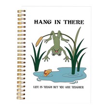 KAOWT 필링스 휠 정신 스파이럴 노트북 저널 물리 영감 정신 선물 노트 사 사무용품 동기 부여 하드커버 스파이럴 노트북 5 5x8 3인치, Frog