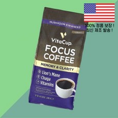 비타컵 포커스 커피 미디엄 다크 로스트 10온스 284g VitaCup Focus Coffee Ground Medium Dark Roast 10oz, 비타컵 포커스 커피 미디엄 다크 로스트 10온스 284, 1개