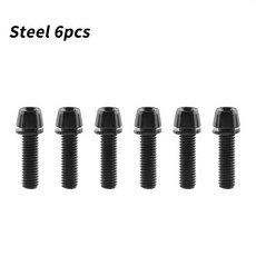 6PCS 줄기 볼트 M5X17MM 자전거 핸들 ) 라이저 도로 (와셔 나사, Bla steel