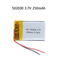 3.7V 250mAh 502030 장난감 LED 조명 블루투스 스피커 미용 기기용 폴리머 리튬 이온 충전지, [00] 3.7V용, [00] 10 pcs