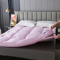 라지킹 토퍼 슈퍼킹 10cm 메모리폼 라텍스 유로탑, 1cm, 힐튼 호텔-핑크 10cm