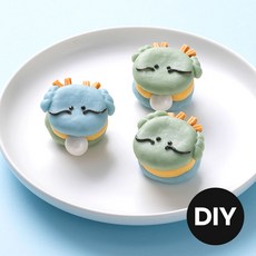 떡카소 새해 용띠 떡카롱 만들기 떡카롱 마카롱 DIY 어린이집 유치원 방과후수업 초등만들기 초등수업 어린이 선물 조카 선물, 4개