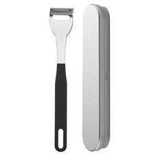 不銹鋼刮舌器, 1個, 黑色帶盒