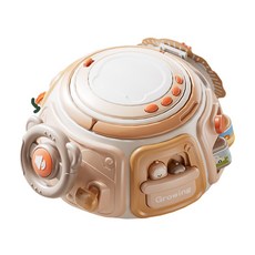 JoyBaby 手提玩具箱 萌獅百寶箱 早教啟蒙益智玩具 (滿月禮物 手拍鼓學習機), 多功能萌獅百寶箱-收納電池版, 1個