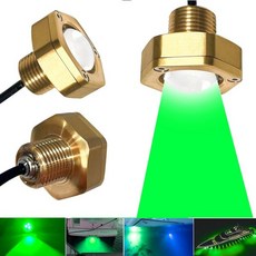 표준 12인치 NPT 보트 배수 플러그 조명 IP68 방수 RGBW 수중 트레일러 앱 RF 리모컨 낚시 수영 다이빙 방지 부식 스마트 냉각 시스템, 2Pcs 1/2'' NPT, Green