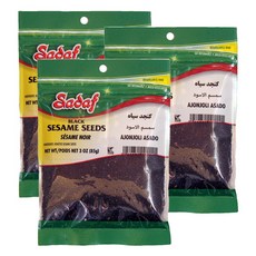 사다프 블랙 세서미 씨드, 85g, 3개
