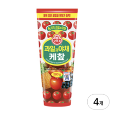 오뚜기 과일과 야채 케찹, 4개, 280g