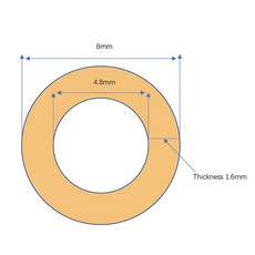 NE 고성능 NORP 펌프 튜브 등급 60 연동 화학성, ID 4.8xOD 8mm, 400CM, 1개