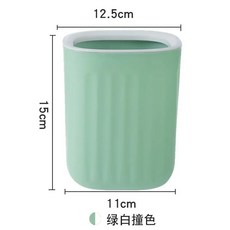 데스크탑 수납함 미니 쓰레기통 주방 욕실 사무실 잡화통 차량용, Color: 2. green