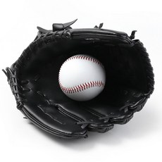 我們的少年時代棒球手套兒童 成人用投手手套 左手右手棒球用手套, 黑色,11.5寸+球, 1個