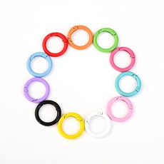 리브온 컬러 키링 연결링 카라비너 오링 10P 세트 멀티 고리, 10개, 혼합 색상
