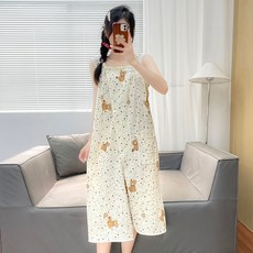 浴袍 純棉紗布夏天薄款成人居家吸水速乾可穿寬鬆, 黑點熊紗布 純棉