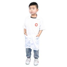 兒童木質仿真布袋醫藥箱 寶寶過家家醫生打針玩具, lc-zhxw-白色護士服套裝0.11, 1個