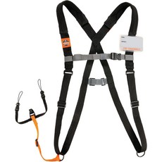 Ergodyne 에르고다인 스퀴즈 3138 바코드 스캐너 패딩 하네스 스캐너용 테더링 랜야드 브레이크어웨이 디자인 블랙 스몰, Small