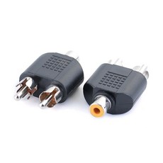 5pcs RCA 여성 2RCA 남성 어댑터 AV 오디오 플러그 RCA 여성 남성 RCA Y 분배기 오디오 변환기 컴퓨터 TV, [01] Black